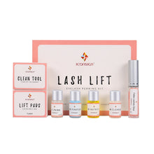 Load image into Gallery viewer, Lash Lift Kit - At-Home Lash Lift | Salon Results, 8 Weeks includes perming lotion, fixation, nutrition, cleanser, lift pads, and tools for curling lashes.
